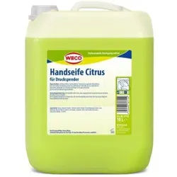 WECO Handseife Citrus, Auf Basis milder, hautfreundlicher Substanzen hergestellte Waschlotion, 10 l - Kanister