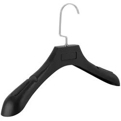 Intirilife Kleiderbügel in UNIVERSAL SCHWARZ - 20 Stück breite Kleiderbügel aus Kunststoff mit Anti-Rutsch Oberfläche - 39 x 4 x 15 cm
