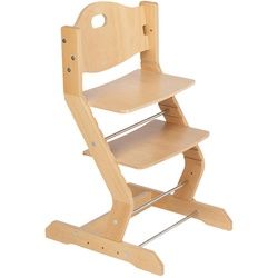 tiSsi Hochstuhl , Buchefarben , Holz , Buche , massiv , 50x43x81 cm , Reach, Made in Europe, EN 14988 , Sitzfläche verstellbar, höhenverstellbar, 3-Punkt-Gurt, Tablett , Holzmöbel, Sitzgelegenheiten Holz, Hochstühle und Tischsitze Holz