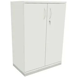 fm Büromöbel Aktenschrank abschließbar für 3 Ordnerhöhen Breite 80 cm »Sidney« weiß, 80x113.3x44.2 cm