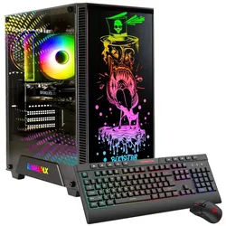 GAMEMAX Rockstar 8001 AMD Ryzen 5 5500 16GB 480GB SSD RTX 5050 Gaming-PC (AMD Ryzen 5 5500, RTX 5050, 16 GB RAM, 480 GB SSD, Luftkühlung aktiv, Windows 11) schwarz
