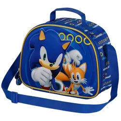 Karactermania Umhängetasche SEGA Sonic Vorschultasche Frühstückstasche Kindergartentasche, Isolierende Innenauskleidung blau