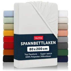 Blumtal Spannbettlaken 2er-Set 80/200/30 cm Naturfarben , Textil , Uni , 80x200 cm , Oeko-Tex® Standard 100 , Heimtextilien, Bettwäsche & Leintücher, Leintücher, Bettlaken