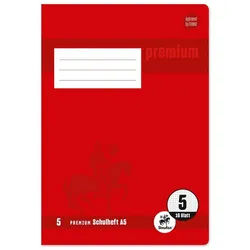 Staufen Organisationsmappe 5x Staufen® 734010305 Schulheft Premium Lineatur 5 kariert ohne Rand