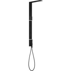 hansgrohe AXOR ShowerComposition Duschpaneel, mit Thermostat, Kopfbrause 110/220, Schulterbrause, inklusive Zubehör, 12595670, Farbe: Mattschwarz