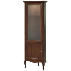 Xlmoebel Eckvitrine Eckschrank mit Glasdisplay und Regal für stilvolle Präsentation (1-St) Made in Europa braun