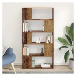 vidaXL Bücherregal 80 x 24 x 156 cm Aufbewahrungseinheit Altholz Massivholz 80x24x155 cm braun