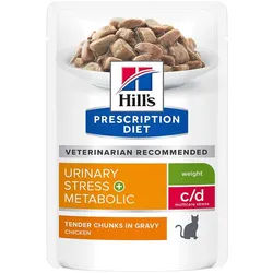 HILL'S PD Prescription Diet Feline c/d Urinary Stress + Metabolic Chicken 85g Sachet