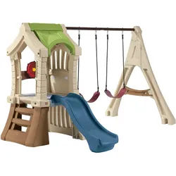 Ambia Garden Spielturm Play UP GYM Set , Blau , Kunststoff , 283.2x190.5x213.4 cm , EN 71 , Freizeit & Co, Gartenspielzeug, Spielhäuser