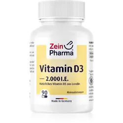 ZeinPharma Vitamin D3 2000 I.E. Kapseln zur Unterstützung der Knochen- und Zahngesundheit 18 g