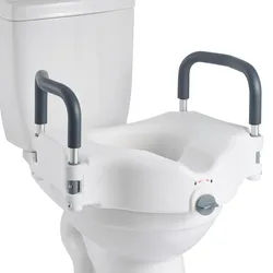 VEVOR Toilettensitzerhöhung Toilettenerhöhung mit gepolsterten Armlehnen & 136 kg Tragkraft & 127 mm Hubhöhe, erhöhter Toilettensitz für ältere Menschen Senioren Behinderte Schwangere