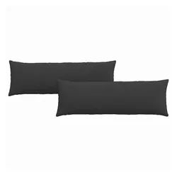 vidaXL Sitzauflage Sofakissen 2 Stück Schwarz 120 x 40 cm Stoff, (2 St) schwarz
