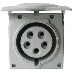 CEE Wandsteckdose mit Klappdeckel Unterputz 32A 5P 400V IP44 Steckdose IZV 3253