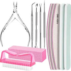 DESUO Maniküre-Pediküre-Set 12er Maniküre Set Nagelfeilen für Gelnägel Abgestorbene Haut Pediküre