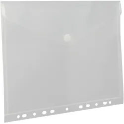 10 Dokumententaschen A4, abheftbar, diagonal gestreift, PP, transparent