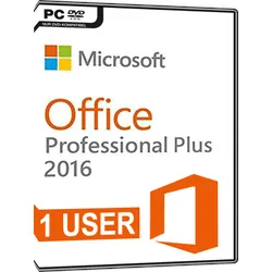 Microsoft Office 2016 Professional Plus (1 User)