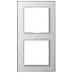 JUNG Jung Glasrahmen 2-fach aws waage/senkrecht AC 582 GL WW Steckdosenleiste bunt