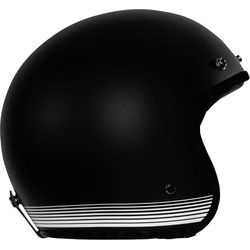 Rusty Stitches Fonzie Jethelm, schwarz-weiss, Größe XL für Männer