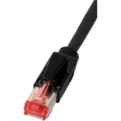 PATCH-600 0,5 SW - Cat.6A Patchkabel, S/FTP, 0,5 m, schwarz