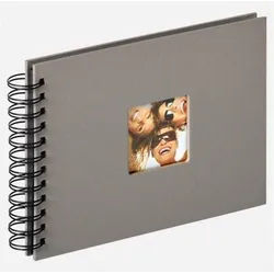Walther Fotoalbum SA-109-X Spiralalbum Fun grau 23x17cm