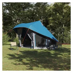 furnicato Faltzelt Familien-Tipi-Zelt 508x470x300 cm Blau aus widerstandsfähigem Taft, (1 tlg) blau