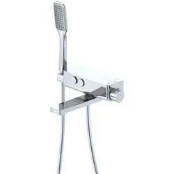 Steinberg Serie 390 Wannen-/Brause-Thermostat 3903172 1/2", Ausladung 200mm, mit Handbrause und Brauseschlauch 1500mm, chrom