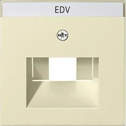 Gira 028401 Abdeckung mit Beschriftungsfeld UAE/IAE und Netzwerk, System 55, cremeweiß glänzend