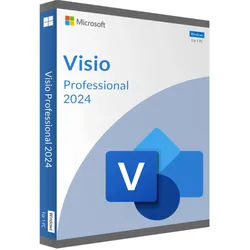 Microsoft Visio 2024 Professional | Windows | Dauerlizenz | Diagramm- & Prozessvisualisierung