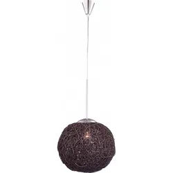 GLOBO LIGHTING Pendelleuchte, Leuchtmittel nicht inklusive, Pendellampe Hängeleuchte Hängelampe Korbgeflecht braun Wohnzimmerlampe braun