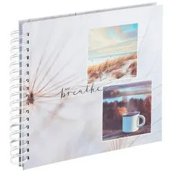 Hama Fotoalbum Spiral-Album "Relax", 28 x 24 cm, 50 weiße Seiten, Breathe, Foto-Album bunt