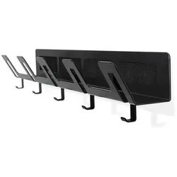 Garderobe mit Ablage Ella vonbox schwarz, Designer Felix Stark, 11x70x11 cm