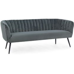 3-Sitzer Sofa Avril in Samt-Optik, Grau