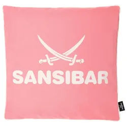 Sansibar Sylt Dekokissen Outdoor Kissen Sansibar (1 Stück), Logodruck, 45x45 cm, Kissenfüllung, Outdoor geeignet, wasser- und schmutzabweisend rosa