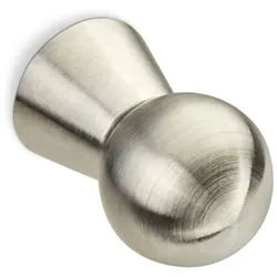 SO-TECH® Möbelknopf EK10 Ø 15 - 30 mm Edelstahl gebürstet, Knopf Knauf incl. Schrauben silberfarben Ø 30 mm / Höhe 35 mm | 3.5 cm