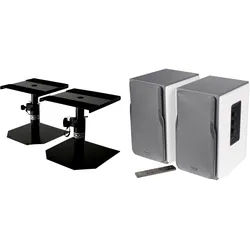 Edifier R1380DB 2.0 Lautsprechersystem weiß Stativ Set