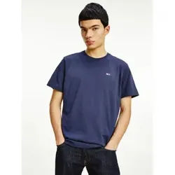 Tommy Jeans für Herren. DM0DM09598 Klassisches T-Shirt aus Bio-Baumwolle im regulären Schnitt in navy (XXS), Lässig, Kurzarm, Nachhaltig, Ma