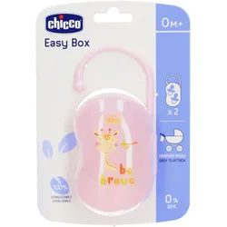 Chicco Schnullerhalter 2 Schnuller 0m + Rosa