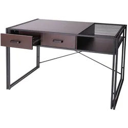 MCW Schreibtisch rechteckig Dunkelbraun , Holzwerkstoff , 120x73x76 cm , Büromöbel, Schreibtische, Schreibtische