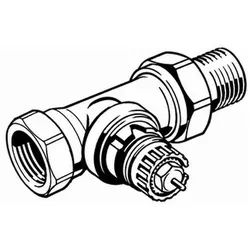 Danfoss Ventilgehäuse RA-N 15 R 1/2", Durchgangsausführung, matt vernickelt 013G0034