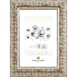 Rahmen , Silberfarben , Holz , Kiefer , rechteckig , 13x18 cm , Bilder & Rahmen, Bilderrahmen, Bilderrahmen & Fotorahmen