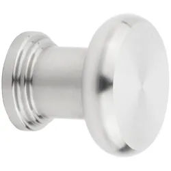 SO-TECH® Möbelknopf LANCASTER Ø 20 -30 mm Edelstahl gebürstet, Knopf Knauf incl. Schraube silberfarben Ø 25 mm / Höhe 22 mm | 2.2 cm