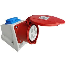 Combo Wandsteckdose 5-polig CEE 32A IP44 Schuko 230V 3107-605-1600