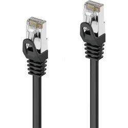 PURE IQP1000005 - Patchkabel Cat.6a, S/FTP, schwarz, 0,5 m