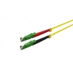 Helos LWL Patchkabel E2000® APC/E2000® APC (LSH) Duplex 9/125μm OS2 gelb 0,5m