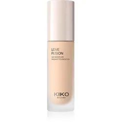 KIKO Milano Love Fusion 24H Moisture Radiant Foundation Langanhaltende cremige Foundation mit feuchtigkeitsspendender Wirkung Farbton 2.7 Neutral Gold 30 ml