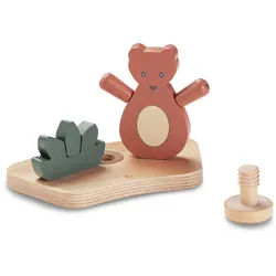 Hauck Motorikspiel , Buchefarben, Terracotta, Olivgrün , Holz , 11x13x20 cm , Fsc , Spielzeug, Lernspiele