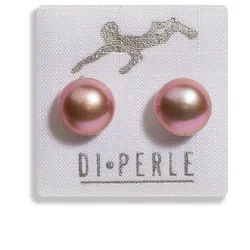 Adelia ́s Paar Ohrstecker Damen Perlenschmuck 585 Gelbgold Süsswasser Perlen Ohrstecker, Damen Perlenschmuck beige