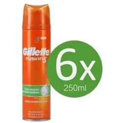 Gillette Rasiergel Fusion 5 Rasiergel 250ml Rasierschaum Rasur Bartpflege, 6-tlg., 5 Rasiergel 250ml, schütz und kühlt die Haut, angenehmes und weiches Hautgefühl