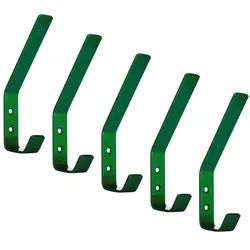SO-TECH® Kleiderhaken doppelter Wandhaken, Edelstahl, 142 x 20 x 45 mm, (5-St), großer Jackenhaken mit abgerundeten Kanten grün grün