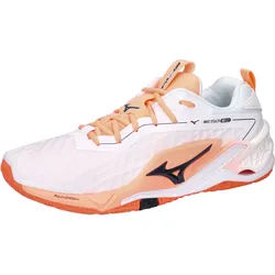 Mizuno Unisex Handballschuhe WAVE STEALTH NEO 2.1 X1GA2640-80 43 - White/Black/Flamingo Coral - 43